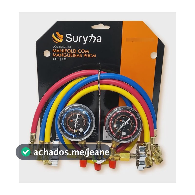 Conjunto Manifold R410 E R32 Mangueira 90cm Suryha 80150.033