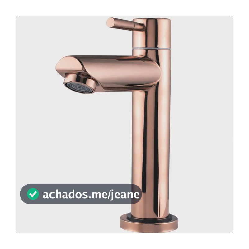 Torneira Para Pia Cuba Banheiro Lavabo Lavatório Metal Rose Gold Brilhante Bancada 1/4 de Volta