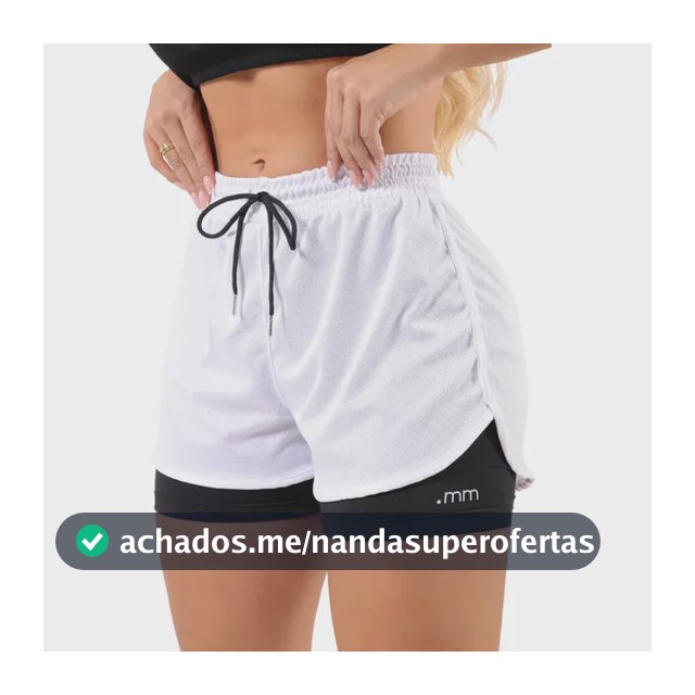 Short Fitnes Duplo 2 1 Bermuda Compressão Academia Feminino