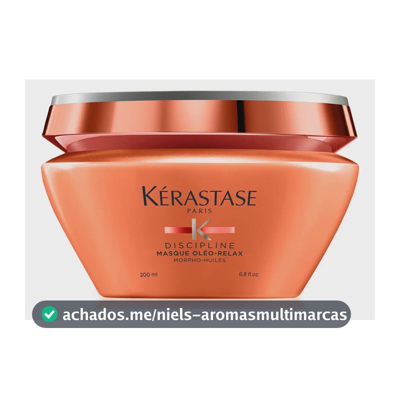 Máscara Capilar de Hidratação Intensa Anti-Frizz com Proteção Térmica até 230ºC para Cabelos Secos e Indisciplinados, Discipline Oléo-Relax, Kérastase 200ml