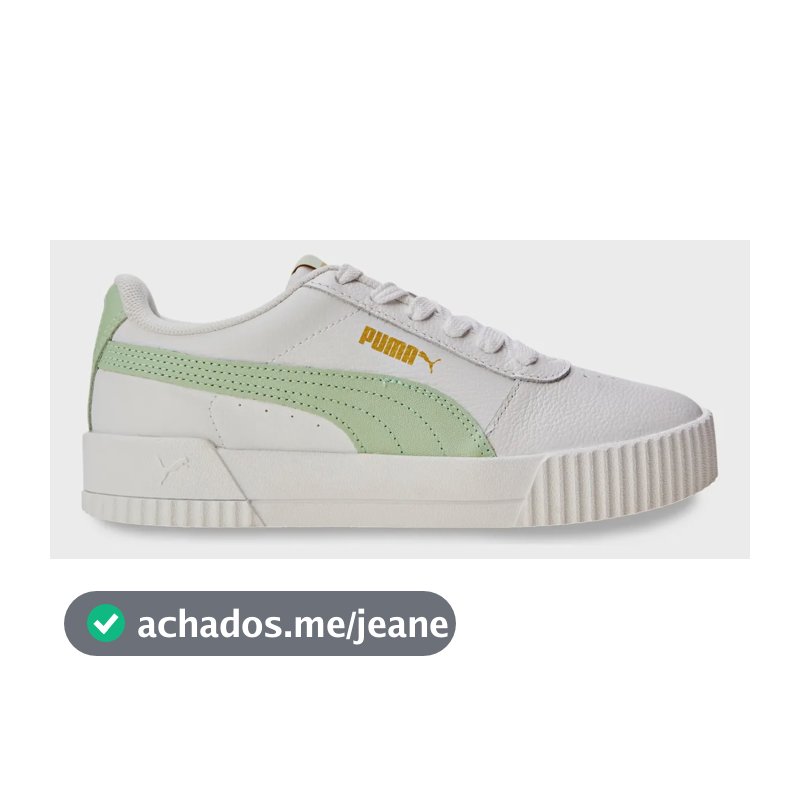 Tênis Feminino Carina Puma Branco E Verde Liso 35 Br