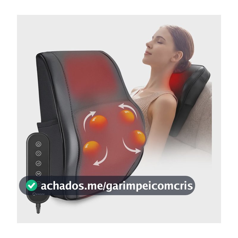 Almofada Massageadora Shiatsu Homedics Com Aquecimento Preto 127/220v