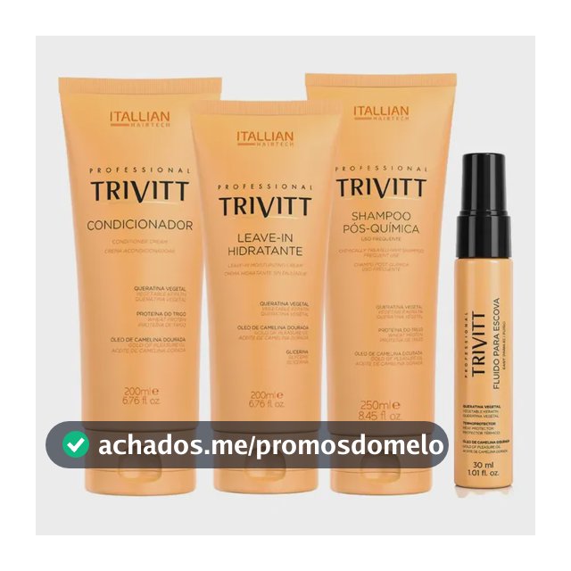 Kit Home Leave-in + Fluido Para Escova Trivitt Hidratante