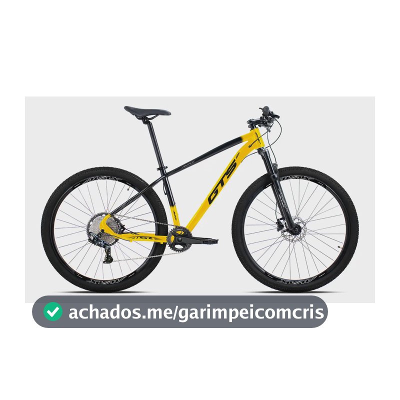 Bicicleta Aro 29 Gts Feel Avax 12v Freio A Disco Hidráulico Cor Preto/amarelo Tamanho Do Quadro 17
