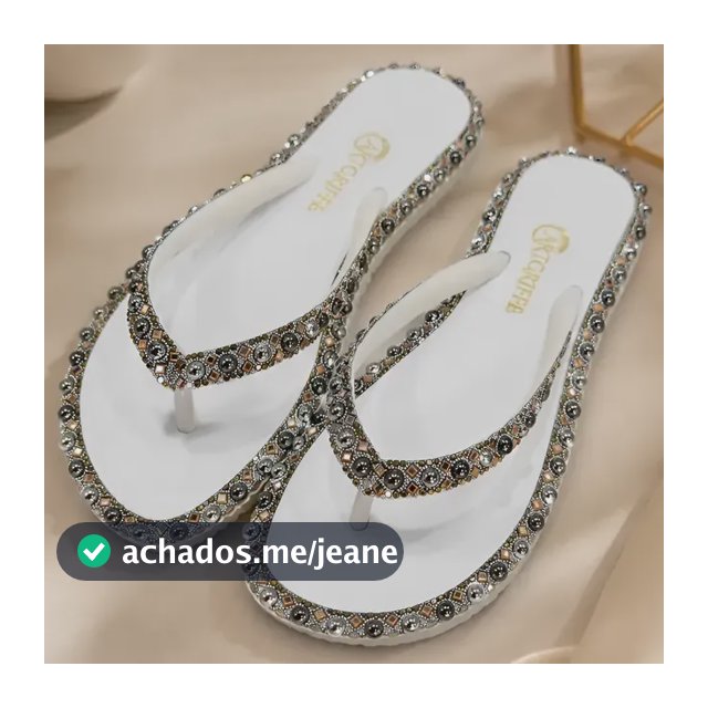 Chinelo Dedo Perolas Elegante Luxo Rasteirinha Brilho Leve