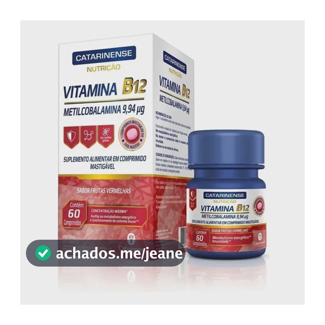 Vitamina B12 Frutas Vermelhas 60 Cápsulas - Catarinense