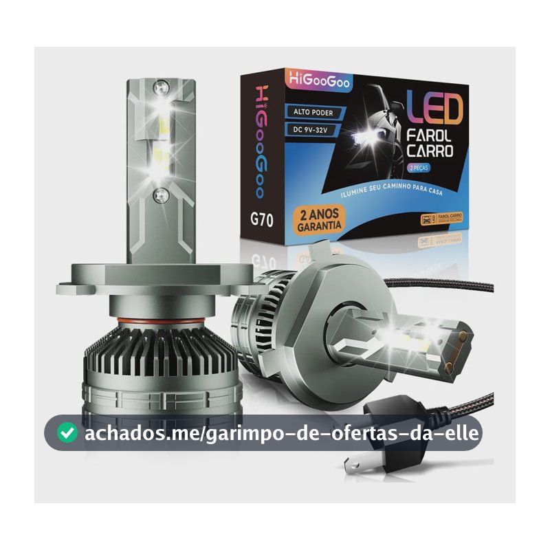 Higoogoo G70 Par Farol Carro Led H4 H1 H7 H11 Hb3 Hb4 H3 H27 H4 Branco Branco 6500k
