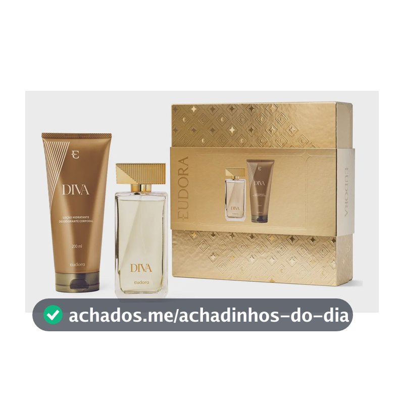 Eudora Diva Presente Natal: Colônia 100ml + Loção Corporal 200ml