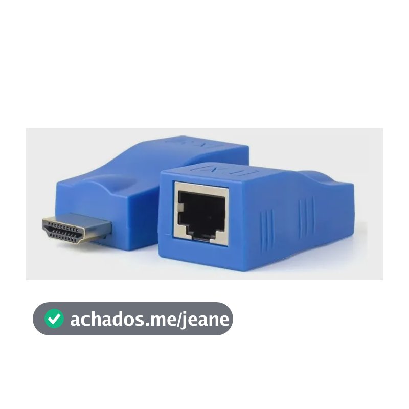 Extensor Hdmi 30metros Via 1 Rx Tx Cabo De Rede Rj45 Cat5e/6
