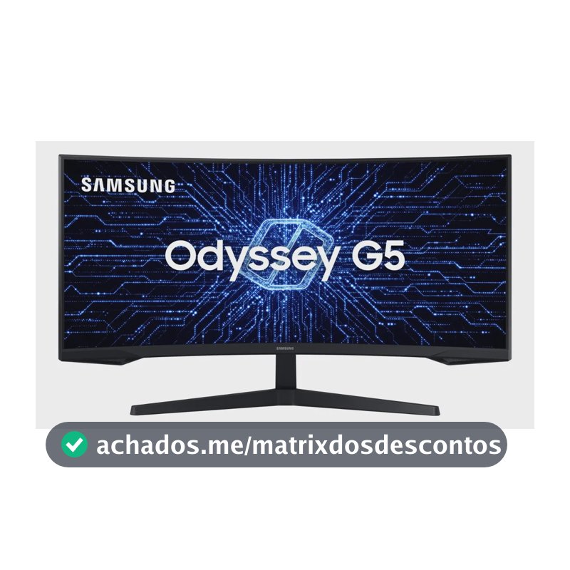 Monitor Gamer Curvo Samsung Odyssey 34" G5 165 Hz 1ms Ultrawide Preto