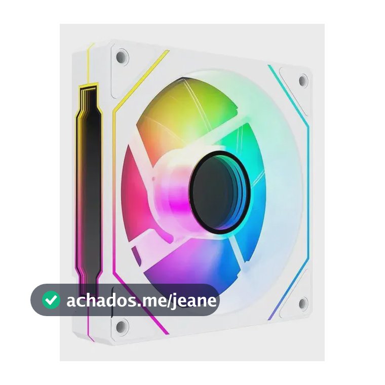 1 Fan Ventoinha Cooler Pc Pandora Argb Gamer 5v 3pin Reverse Branco