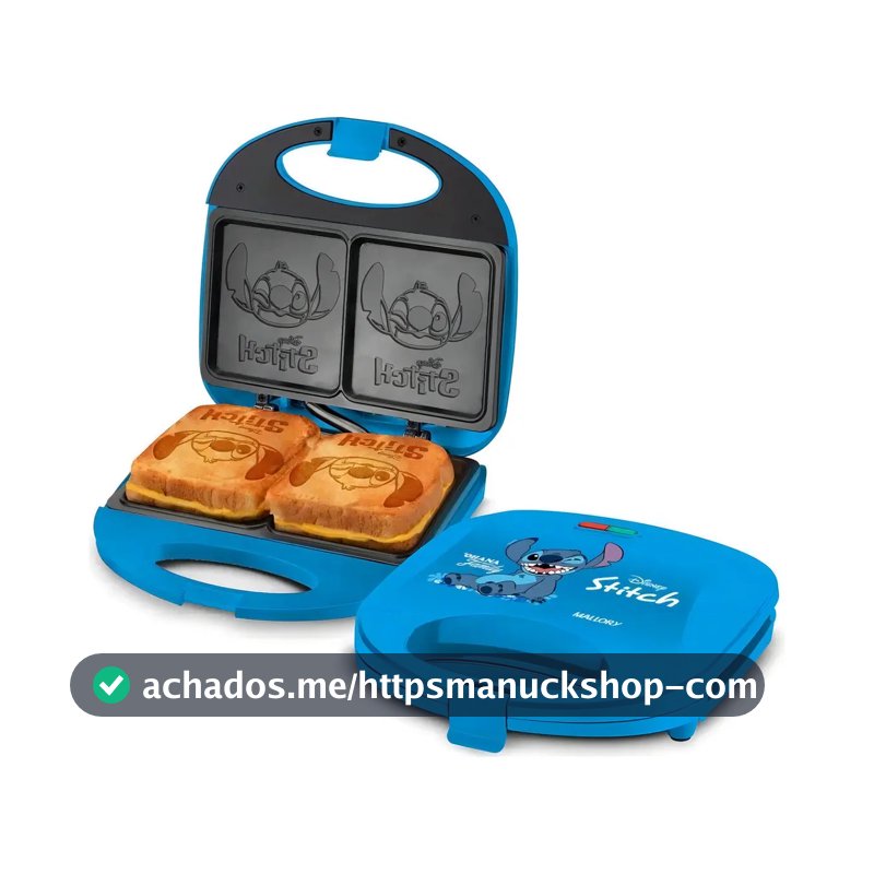 Sanduicheira Elétrica Mallory Stitch – Placas com Design Exclusivo, Superfície Antiaderente
