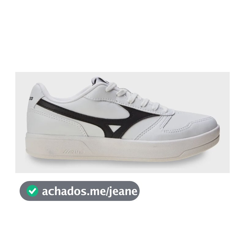 Tênis Casual Masculino E Feminino Street Wind Mizuno Branco Liso 34 Br