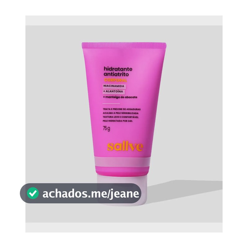 Hidratante Corporal Antiatrito Contra Assaduras 75g Sallve Neutra