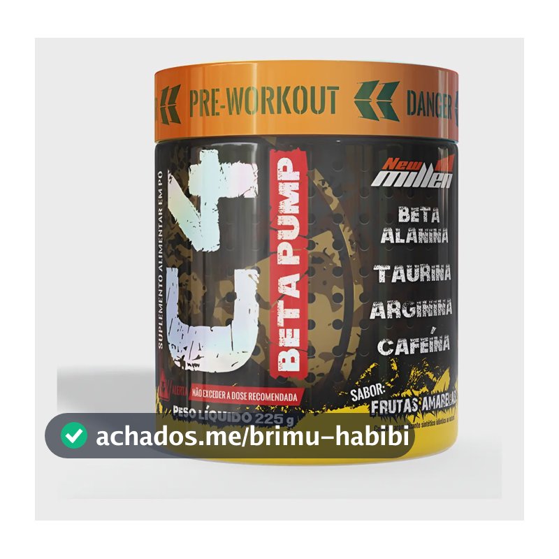 Pré Treino C4 Beta Pump Pote 225g Frutas Amarelas New Millen