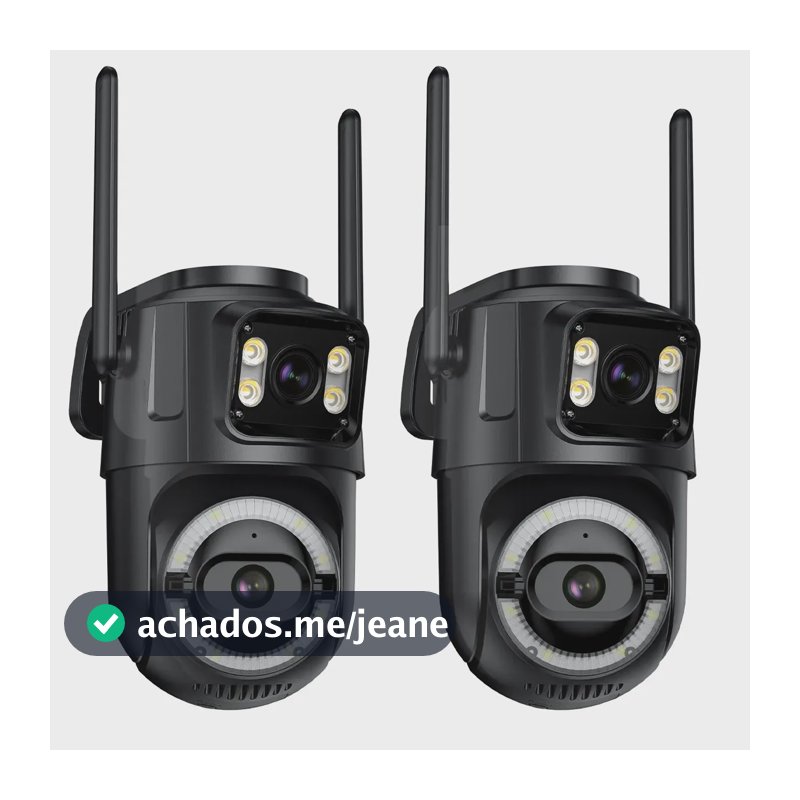 2 peças Câmera De Vigilância Wi-fi 5ghz&2.4ghz Icsee Para Uso Externo Câmera Ptz Com Câmera De Segurança Hd Com Rastreamento Móvel Preto