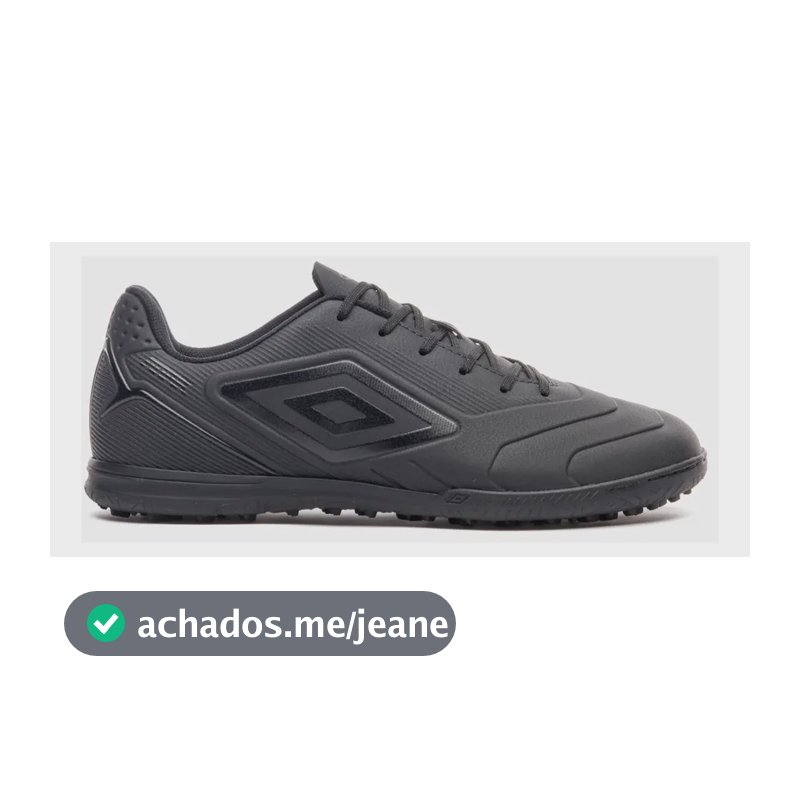 Chuteira Society Masculina Attak Iii Umbro Preto/preto/preto 41 Br