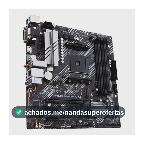 Placa-Mãe ASUS PRIME B550M-A AC AMD AM4 mATX DDR4, Wi-FI