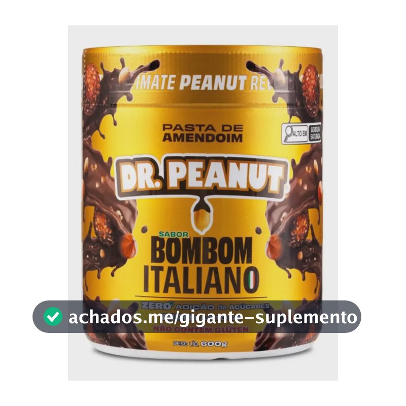 Suplemento em pasta Dr. Peanut Sódio Pasta de amendoim sabor Bombom italiano x 600g