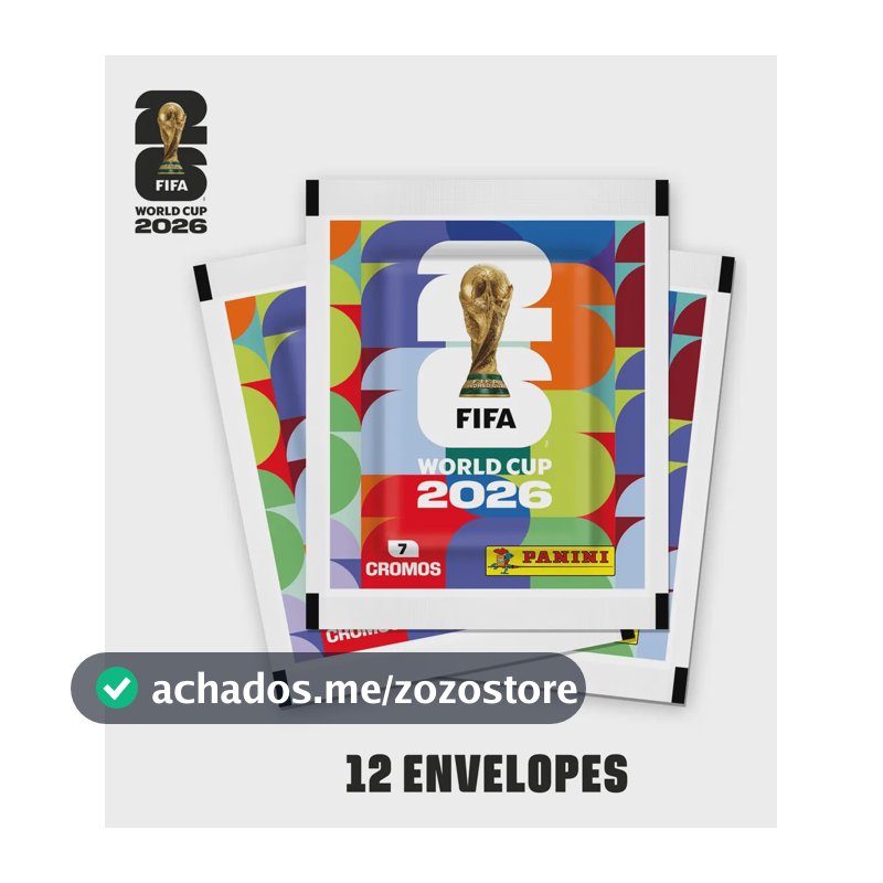Copa do Mundo da Fifa 2026™ Kit com 12 envelopes de figurinhas Fifa World Cup 2026™ - Panini - Capa Mole