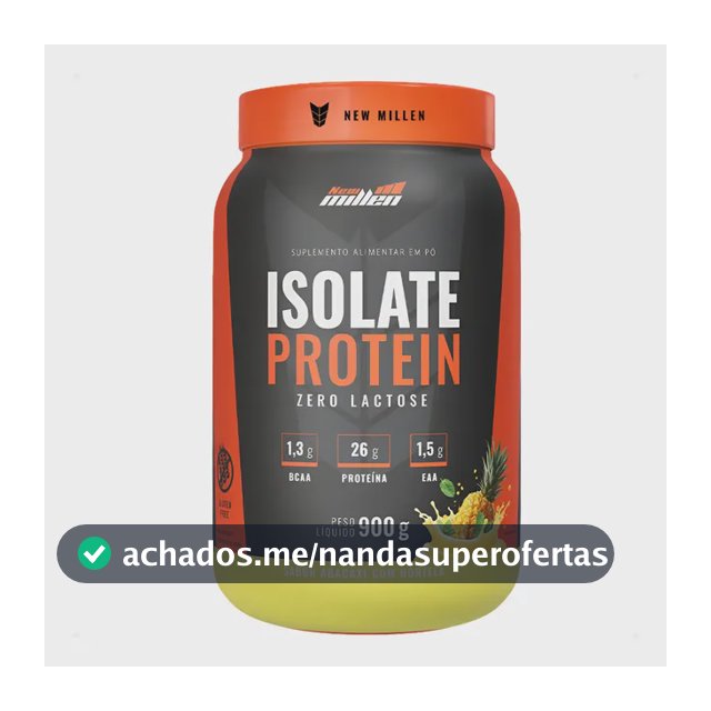 Isolate Protein Proteína Isolada 900g New Milen Zero Lactose
