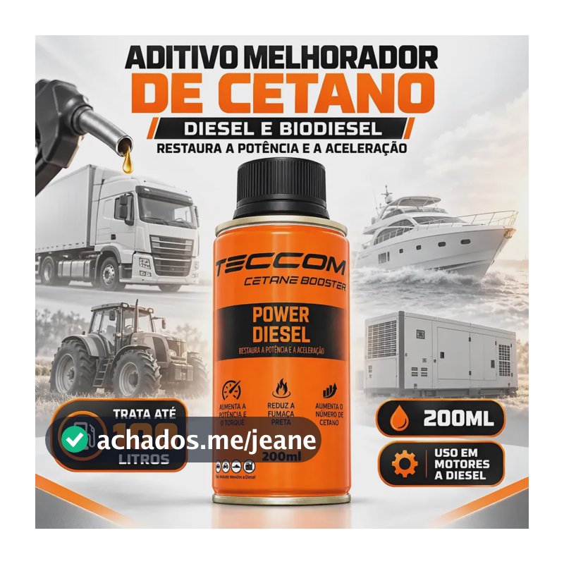 Aditivo Teccom Cetane Booster Melhorador Cetano Diesel 200ml