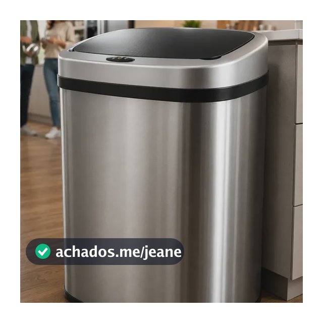 Lixeira Automatica 50 Litros Aço Inox Escovado Guimmis Prateado