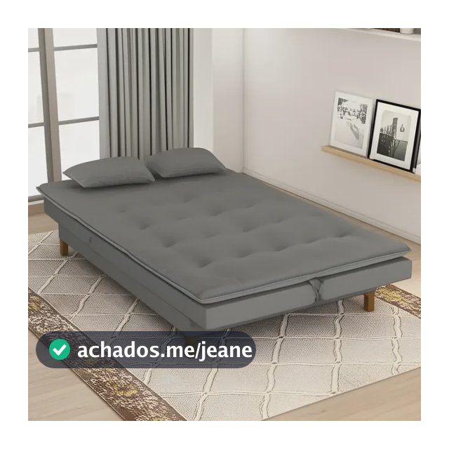 Sofá-cama 2 Lugares Reclinável Veludo Captone Estrutura Madeira Cinza 130x190cm