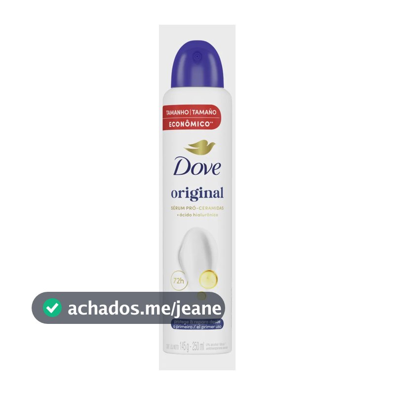 Desodorante Antitranspirante Aerossol Dove Original 250ml