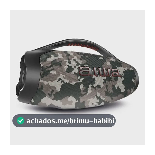 Caixa De Som Boombox Plus Aiwa Bbs-01-bg 200w Bluetooth 30h Ip66 Usb Cinza 127/220v