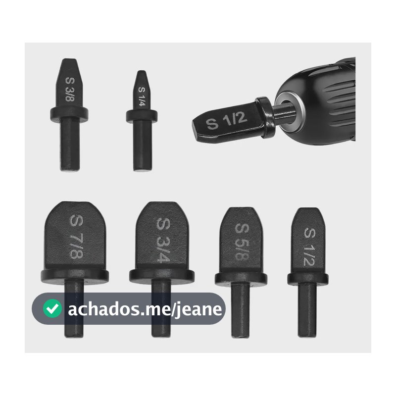Conjunto 6 Broca Alargador Expansor Cano Tubo Cobre Alumínio