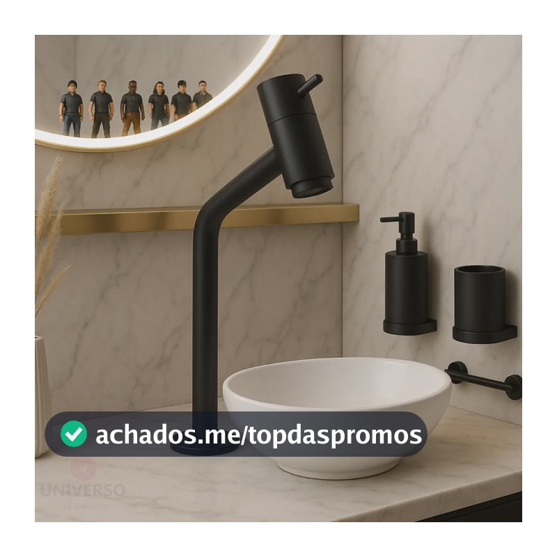 Universo Das Torneiras Torneira Banheiro Alta Preta Fosco Lavatório Cuba Pia Bica Alta M2023 Universo Das Torneiras