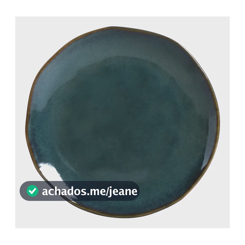 JOGO C/ 6 PRATOS DE SOBREMESA ORGÂNICO OCEANO 19,5CM PORTO BRASIL