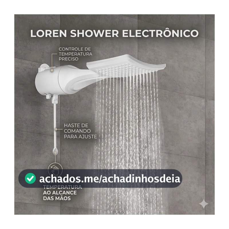 Chuveiro Loren Shower Ultra Eletrônica 7500w Lorenzetti Branco 7.5 Kw