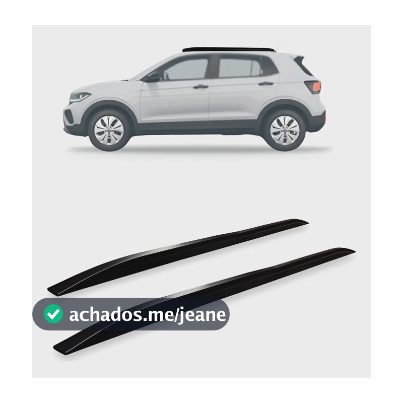 Longarina Decorativa Para T-cross Pcd 2020 A 2026 Cor Preta