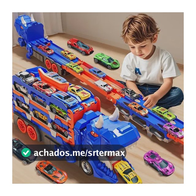 Caminhão Dinossauro Engolidor De Carrinhos Kit 6 Carrinhos Azul