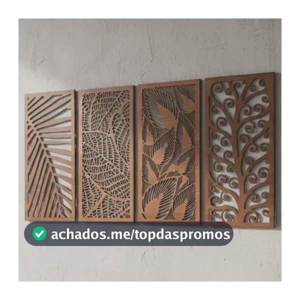 Kit 4 Quadro Natureza Decoração Para Parede Sala Cozinha