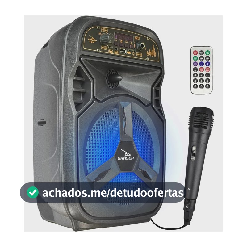 Caixa De Som Amplificada Com Microfone