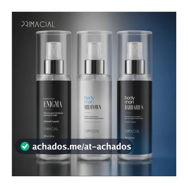 Kit Body Splash Masculino Barbarius + Enigma + Midtown 200ml