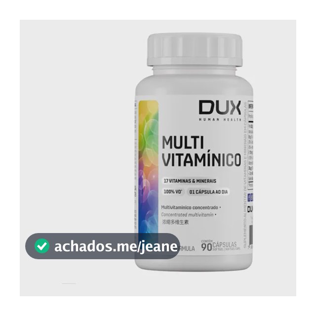 Multivitaminico 90 Cápsulas - Dux Nutrition Sem Sabor