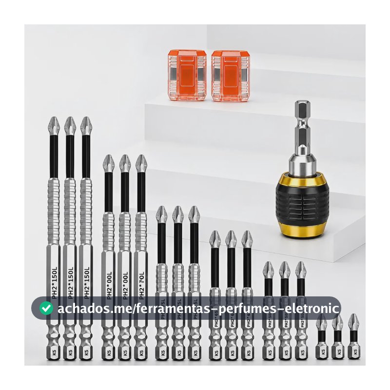 Kit 18 Ponta Bits Magnéticas K5 Ph2  Parafusadeira