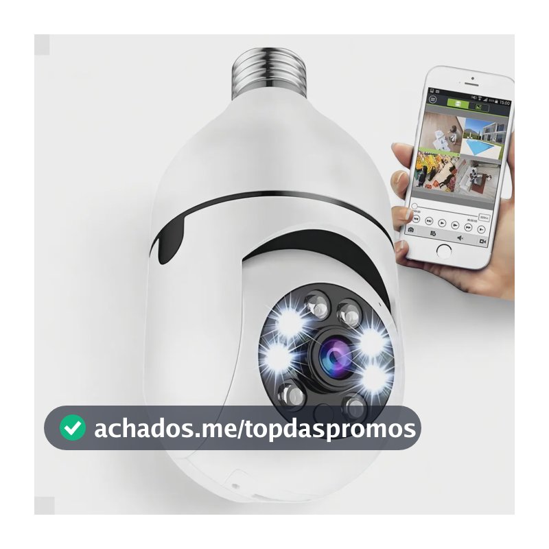 Câmera IP Wi-Fi Yoosee 360º Full HD Espiã Segurança Bivolt Branca