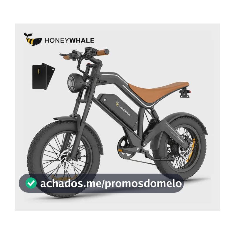 Honeywhale K6 Pro Bicicleta Elétrica Adulto, 850w Bike Motor-max, 62km Autonomia, 55km/h Velocidade, Bateria Removível De 48v/15,6ah, Moto EBike De Montanha De 7 Velocidades, Honey Whale Preto