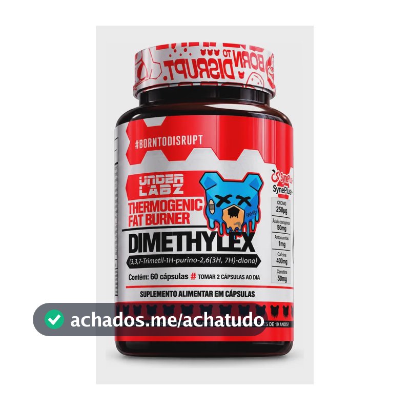 Cafeína Under Labz Dimethylex Em Cápsula Sem Sabor De 60 Un