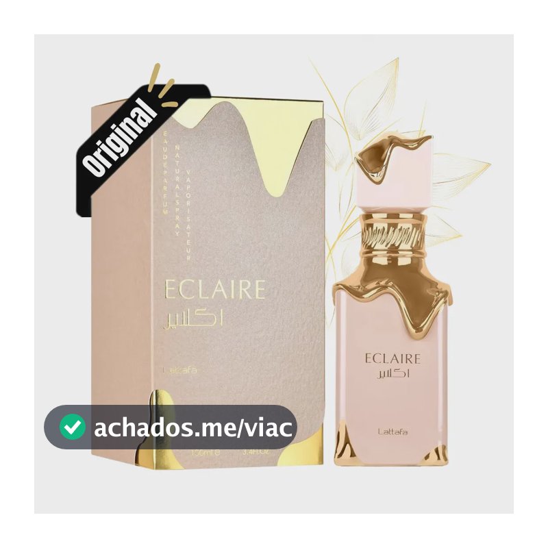 Perfume Árabe Eclaire Eau De Parfum Lattafa 100ml Feminino 100% Original Com Nf