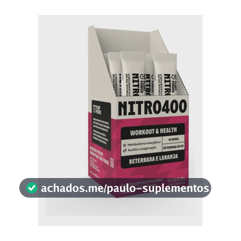 Sachê Energético Fitness Beterraba Laranja Plant Power 126g 14 Porções