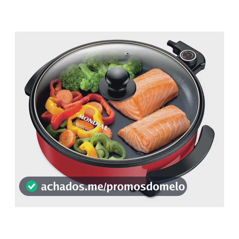 Panela Elétrica Pe-28 Redonda 1200w Mondial Cor Vermelho