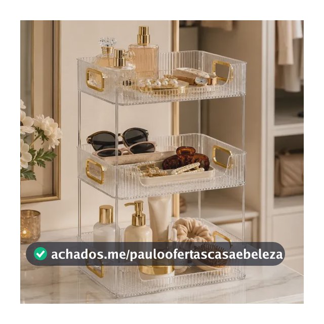 Organizador Para Banheiro Armazenamento Produtos De Higiene Transparente