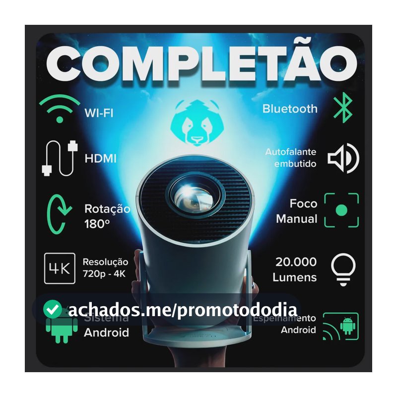 Projetor Smart Portátil Full Hd 4k Android 11 Wi-fi Bluetooth tv Mini Projetor hy300 Home Theater Cinema Em Casa Imagem Nítida Som Potente Compatível Com Diversos Dispositivos Branco LUZTUDO