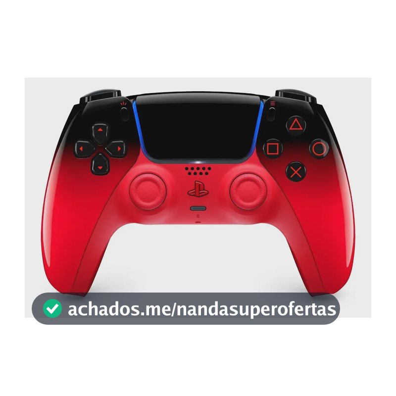 Controle Sem Fio Sony DualSense Hyperpop para PS5, Vermelho Techno Red